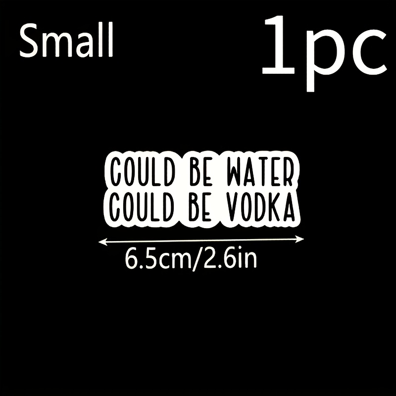 1/2/5/8/10pcs Office Humor Vodka-themed Stickers, Suitable For Cups And Water Bottles