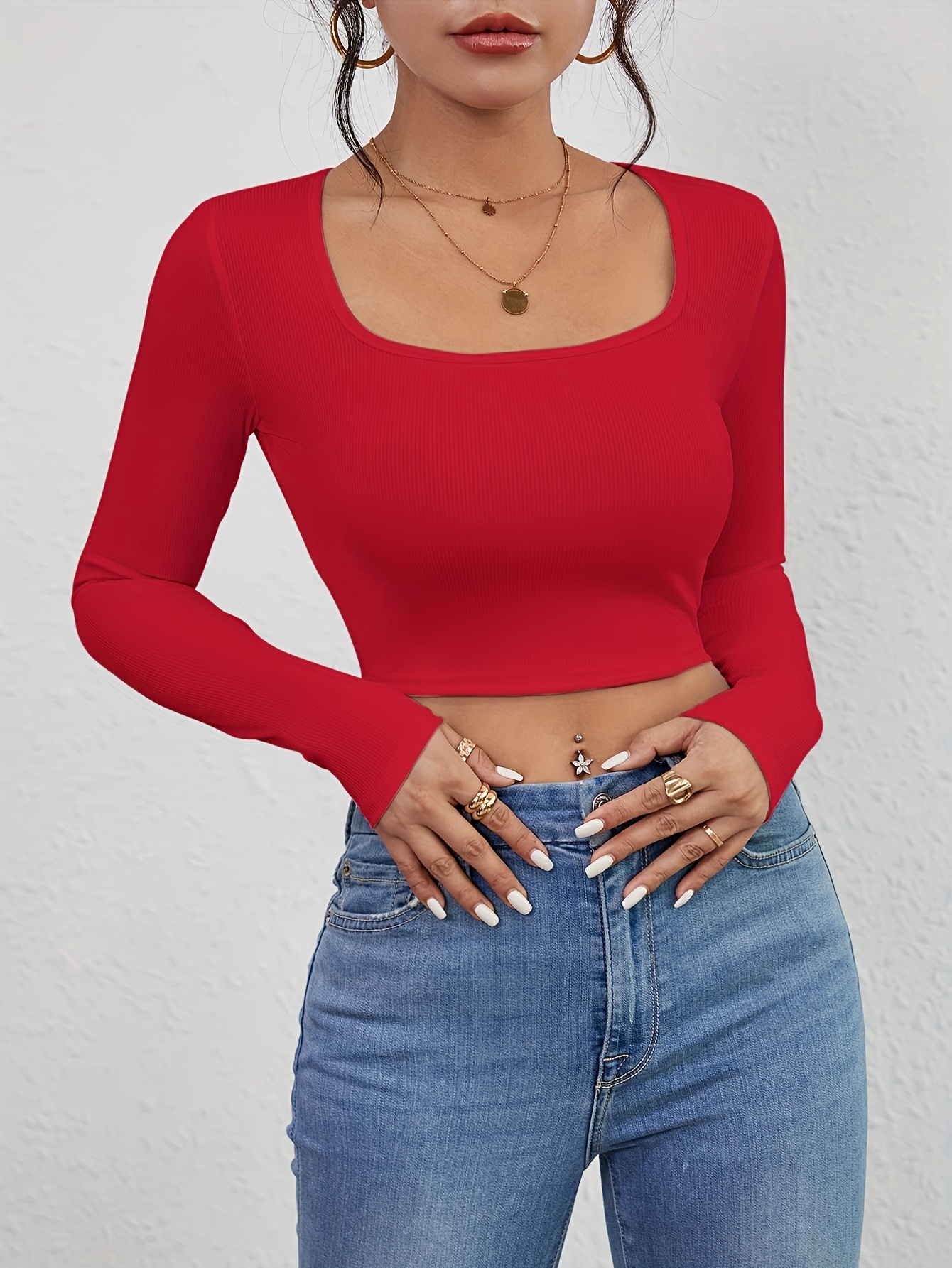 womens sexy crop top stretchy non see shirt versatile party Temu