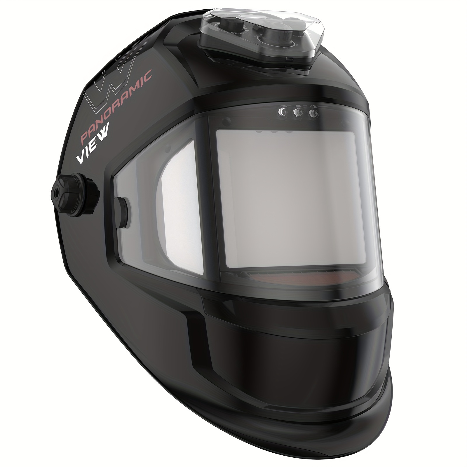 

Panoramic View Auto Darkening Welding Helmet, Large Viewing True Color 6 Arc Sensor Welder Mask
