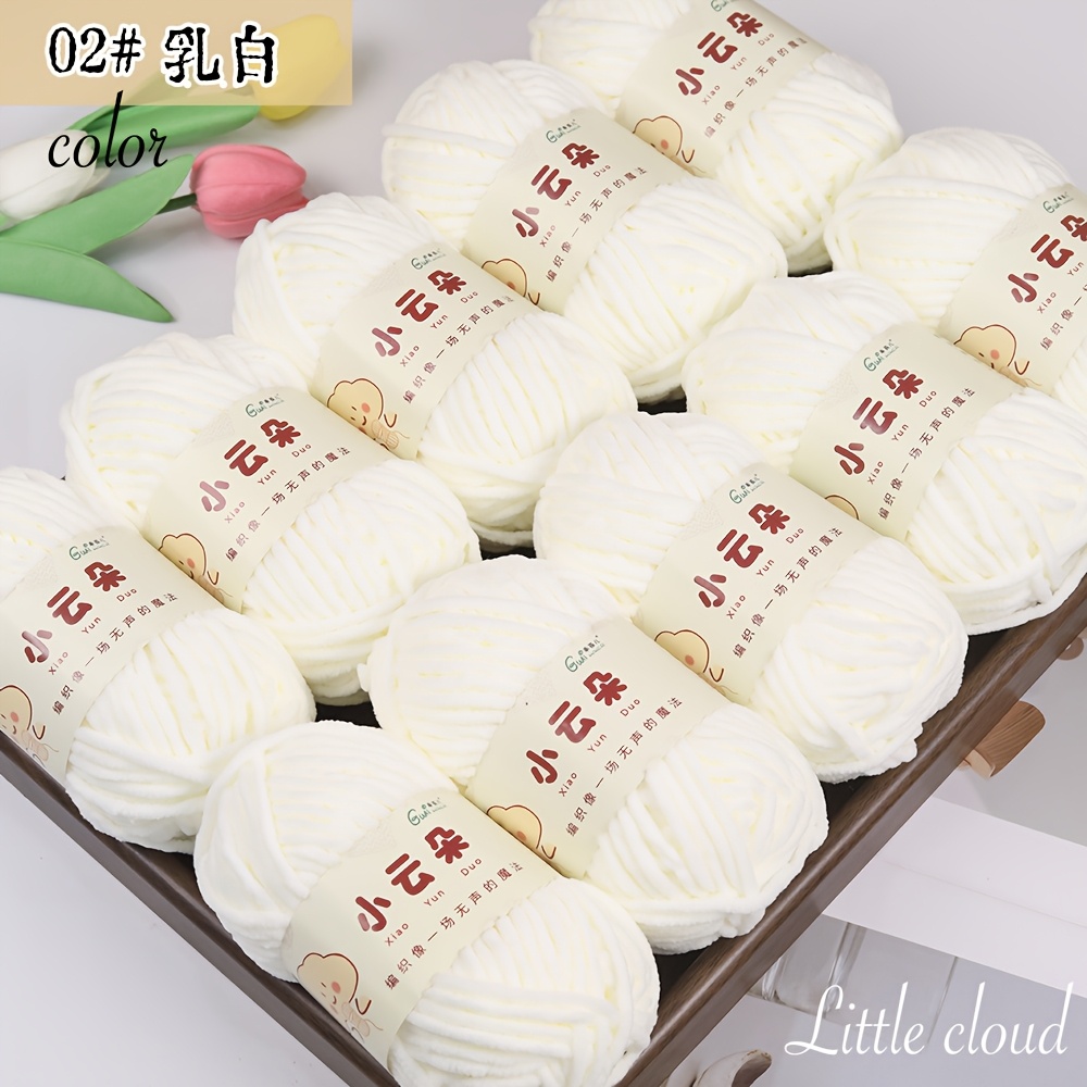 TEMU Lot de luxe de 10 pièces 500g de fil fin The Snow Neil , épais et duveteux, lisse et uniforme, convient pour tisser des vêtements, pulls,