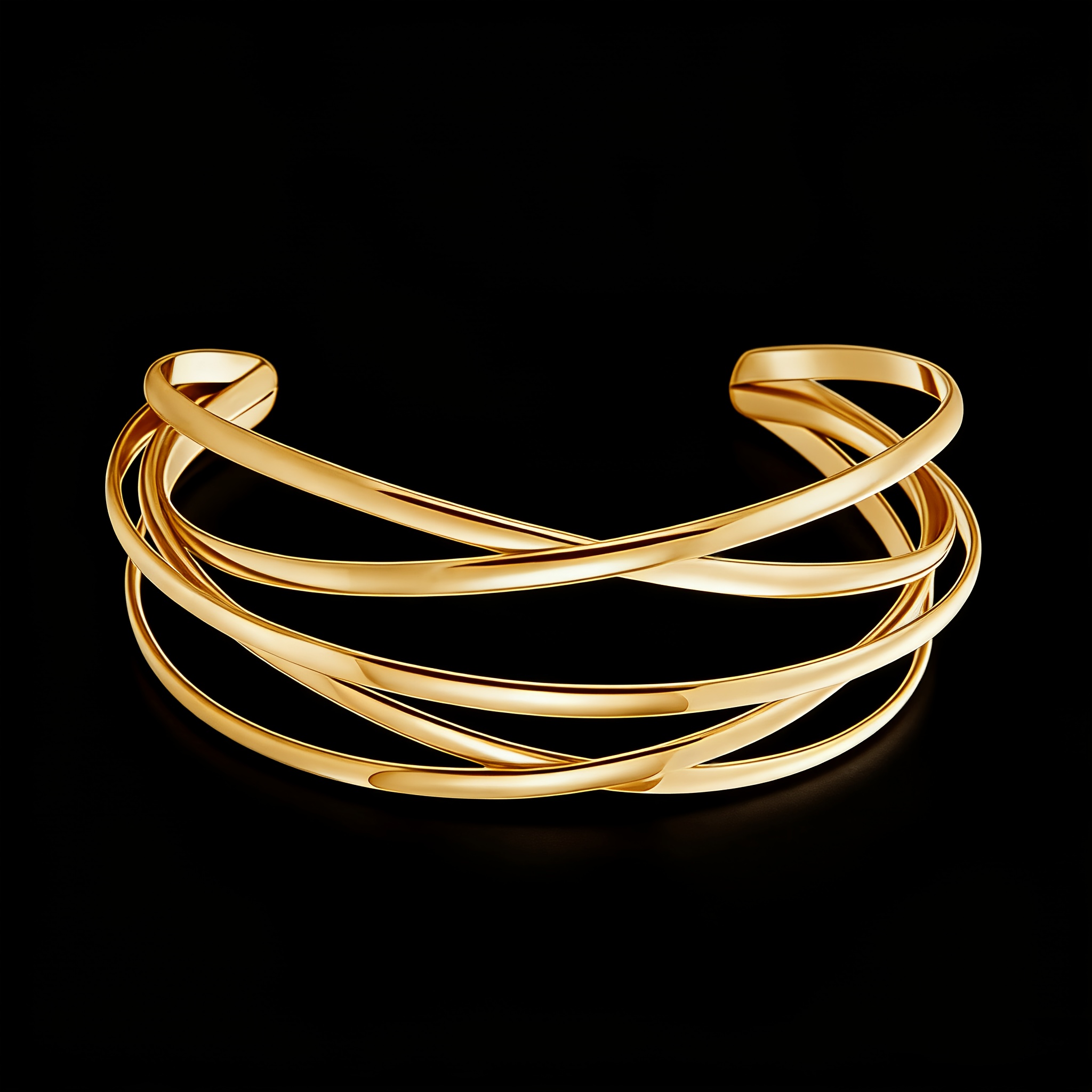 TEMU 1pc European And American Trendy Women's Irregular Hollow-out Cross--shaped Open Bangle, Simple And Casual, Suitable For Daily Wear, Vacations,