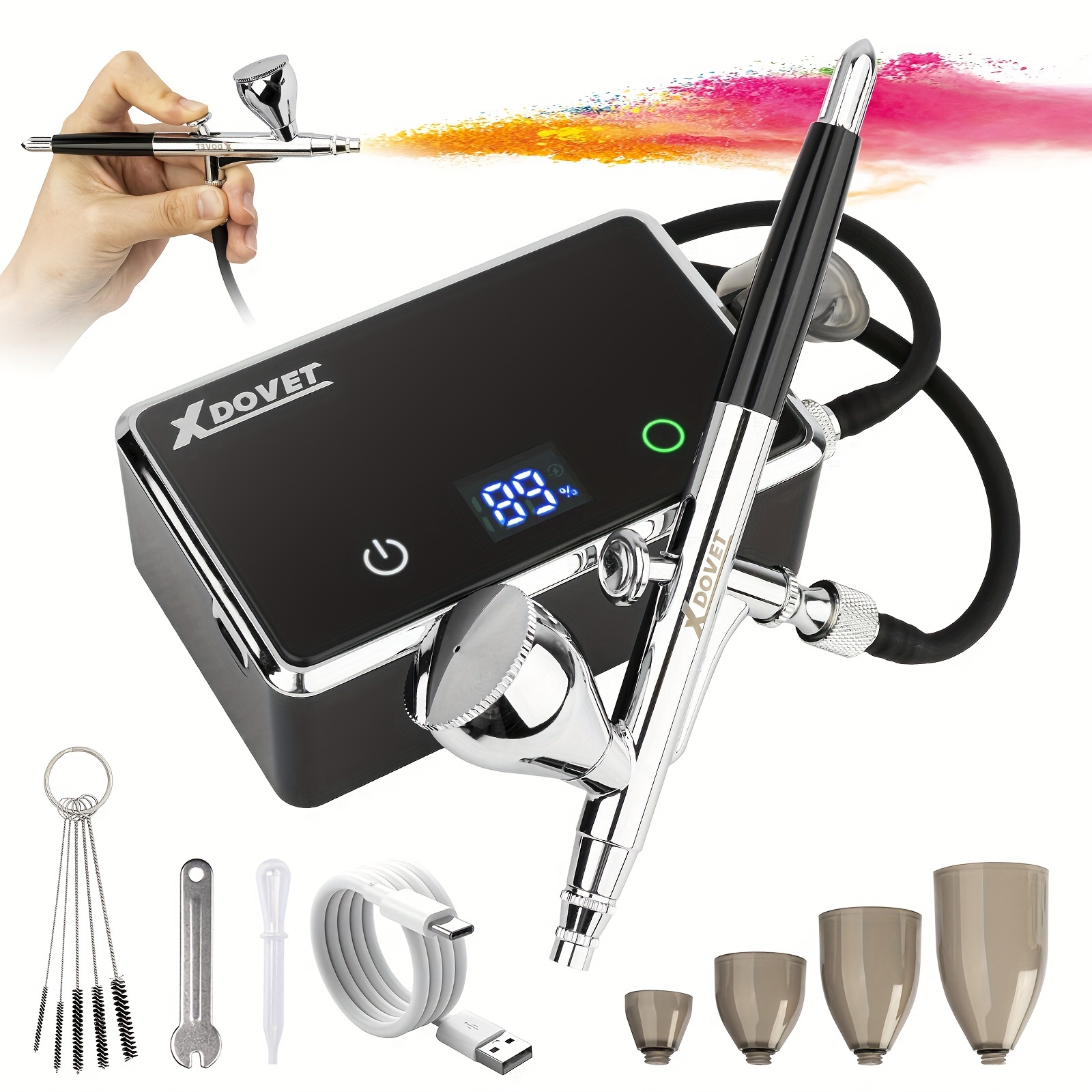 

Xdovet Upgraded 32psi Kit, Rechargeable - - Set For Painting Set For Makeup, , , Art,