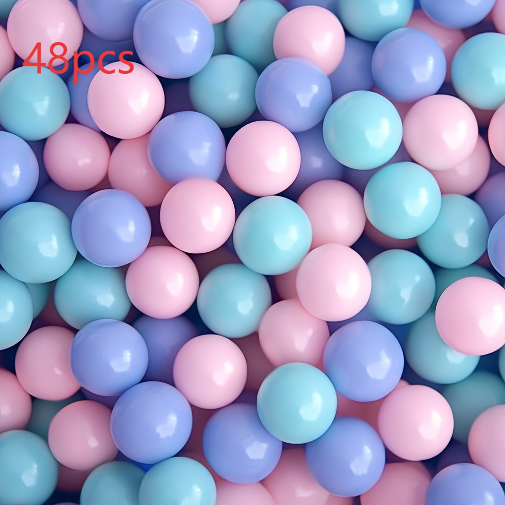 Image of 48pcs Ocean Balls, Baby And Toddler Ball Pit Balls Do Not Contain Phthalates, Anti Extrusion Plastic, Suitable For Children's Birthday Parties, Pool Parties, Christmas Party Gifts