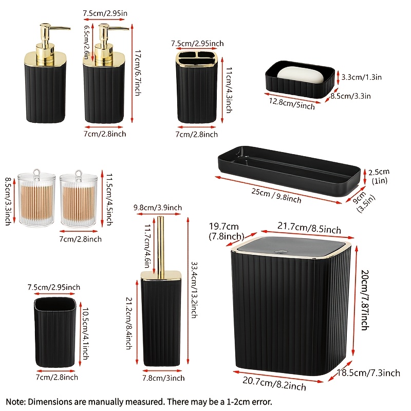 10pcs Bathroom Accessories Set, Complete Collection