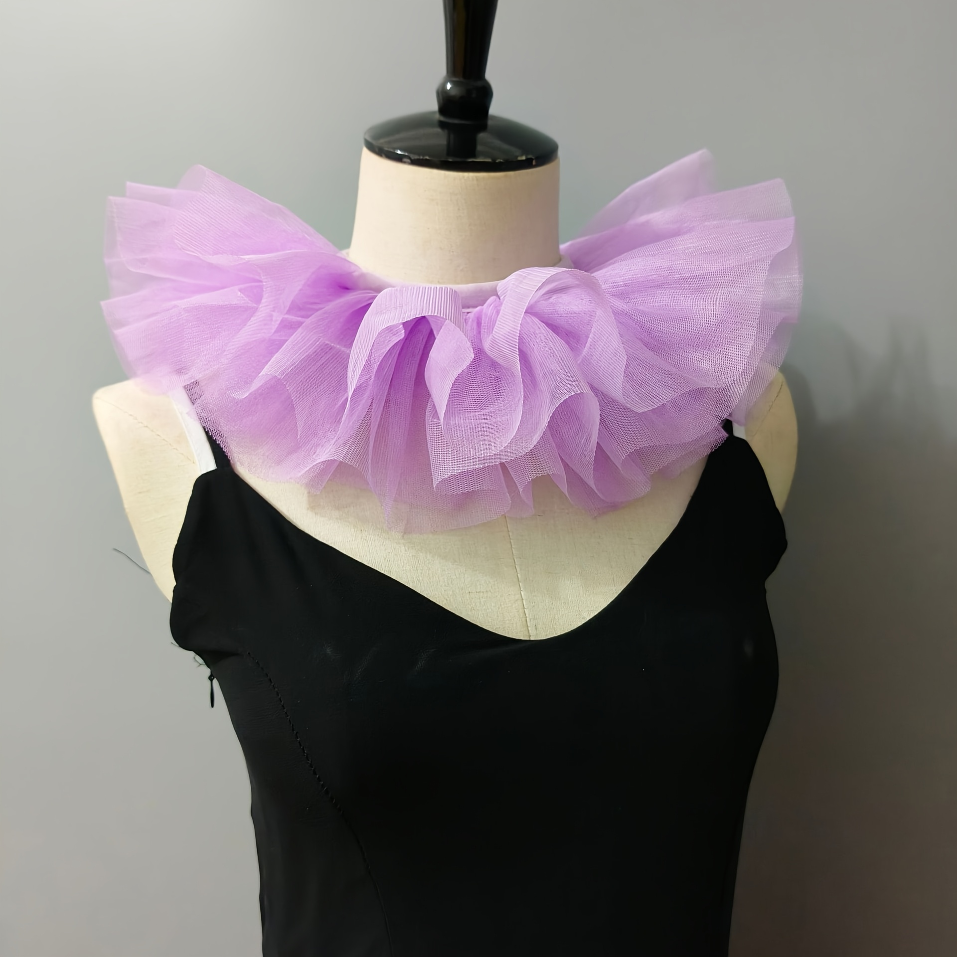 victorian retro three layer tulle puffy clown collar - Temu