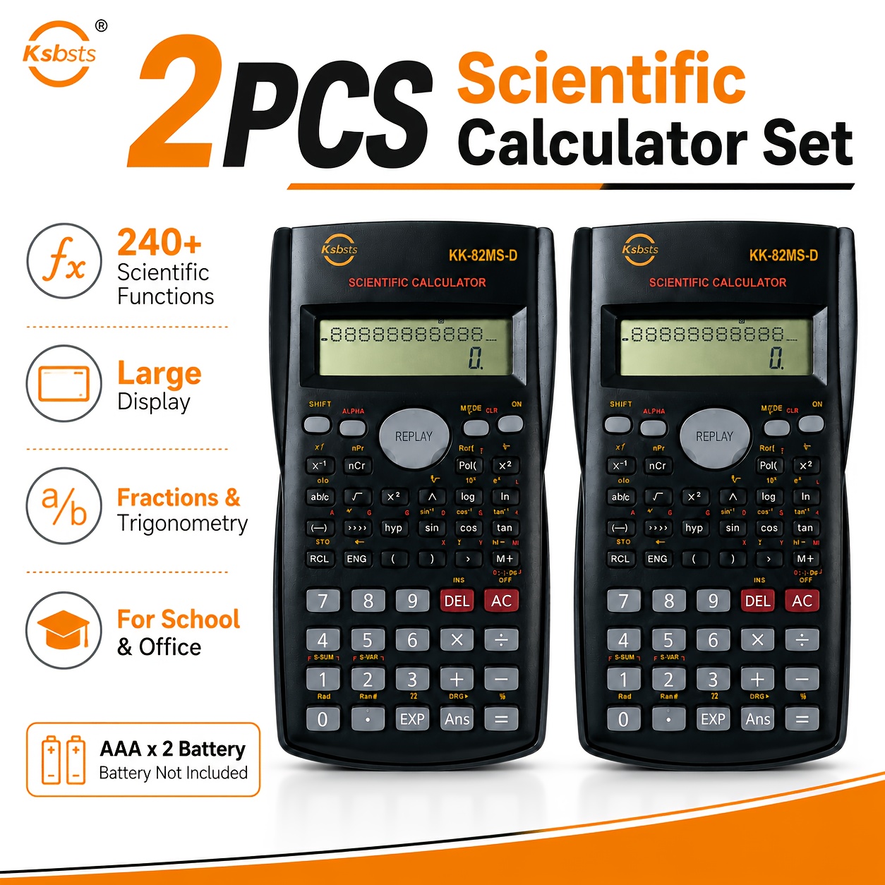 TEMU Calcolatrice confezione , calcolatrice a linea con oltre 240 funzioni, calcolatrice per studenti, scuola, ingegneria, ufficio, calcolatrice per