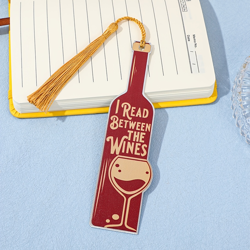1 Interesting Acrylic Bookmark | Gift For Women, Readers, Wine Lovers, Wine Drinkers, Book Accessories, Acrylic Material, Red