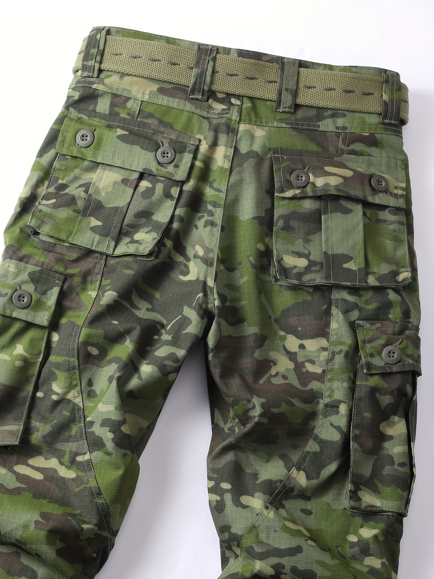 men's trendy snake skin camo cargo pants - multi pocket