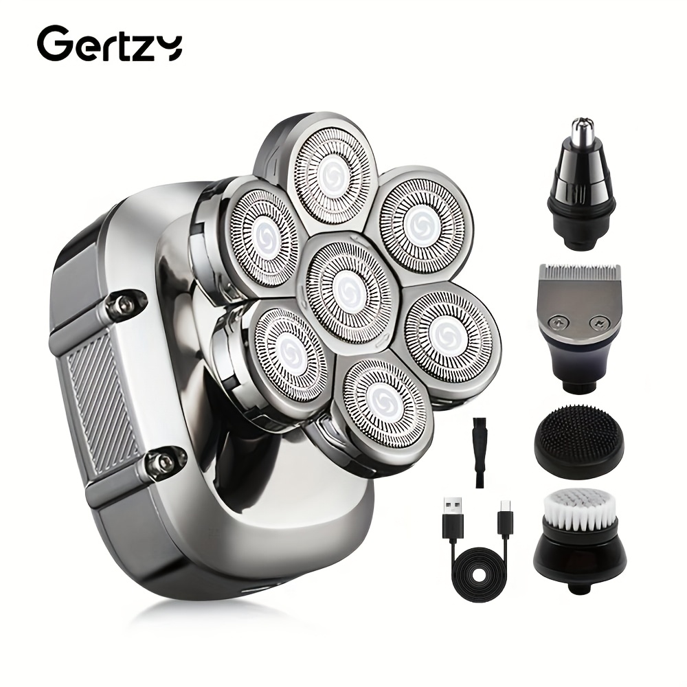 Image of Men's Shaver Electric Shaver Upgraded Rotary Shaver Usb Portable Charging Men' Bald Shaver Multi Functional Electric Shaver, Ideal Gift , Father's Day Gift