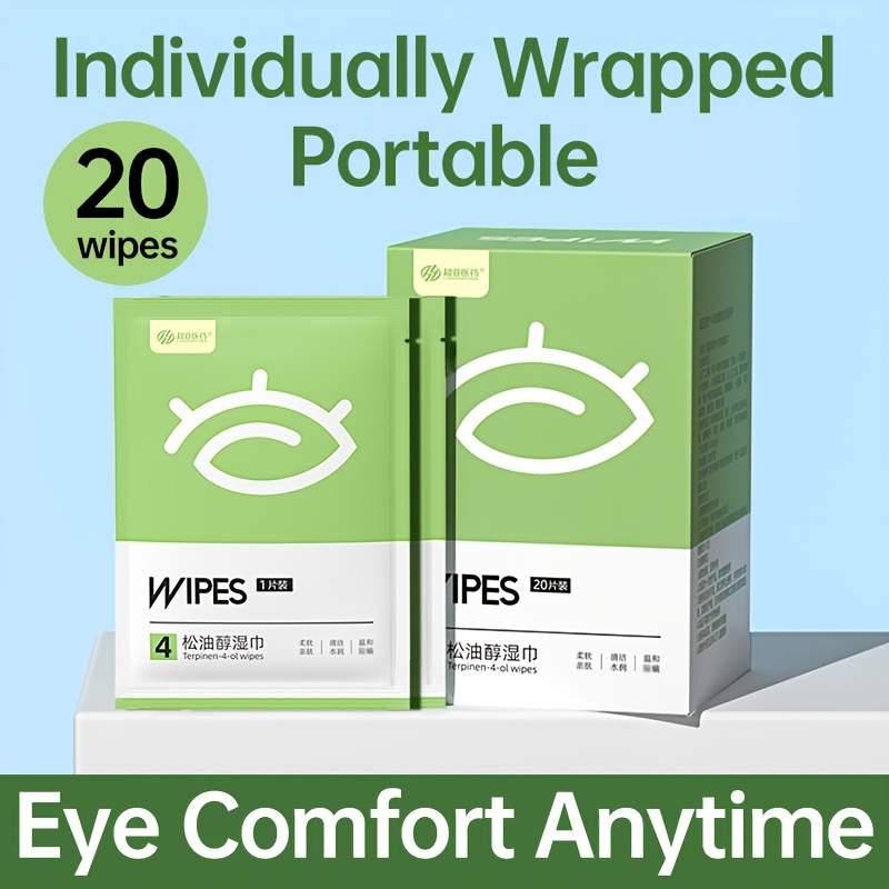 TEMU 20 Wipes Eyelid Cleanser Pre-moistened Eyelid Wipes For Mild To Eyelid Cleanser To Clean, & Irritated Eyelids