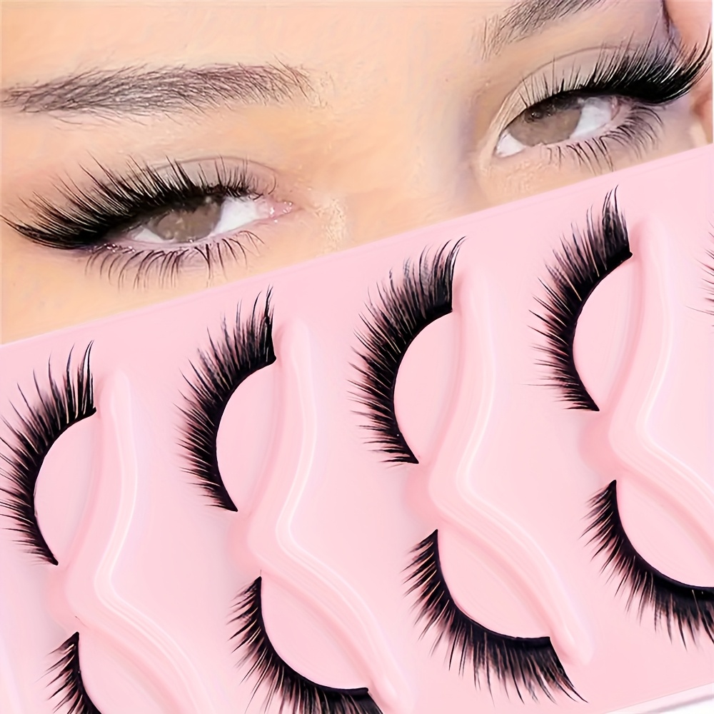 5 Pairs Of Fox Eyelashes, Natural Looking Cat Eye Eyelashes,3d Elongated Eyelashes 16mm Eyelash