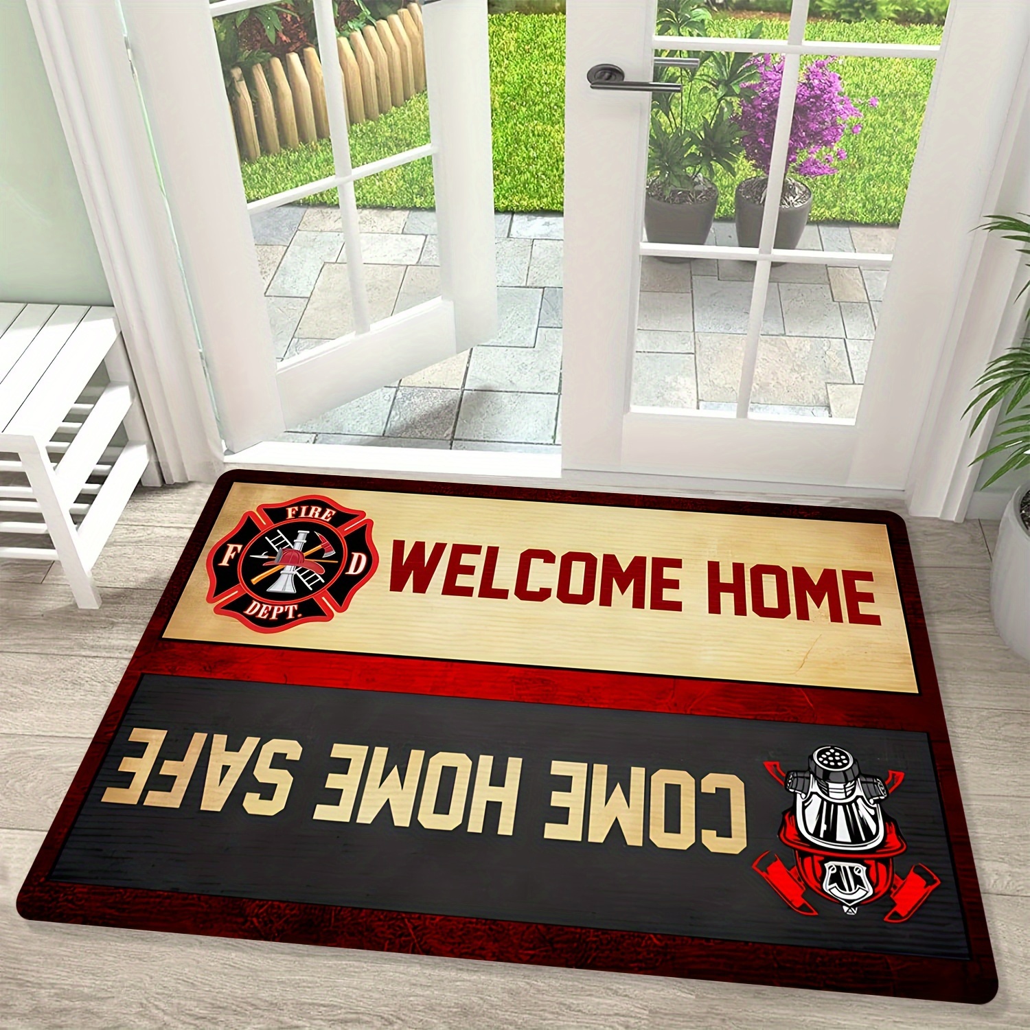 

welcome Home Safe" Fire Department Door Mat - Multiple Sizes Available