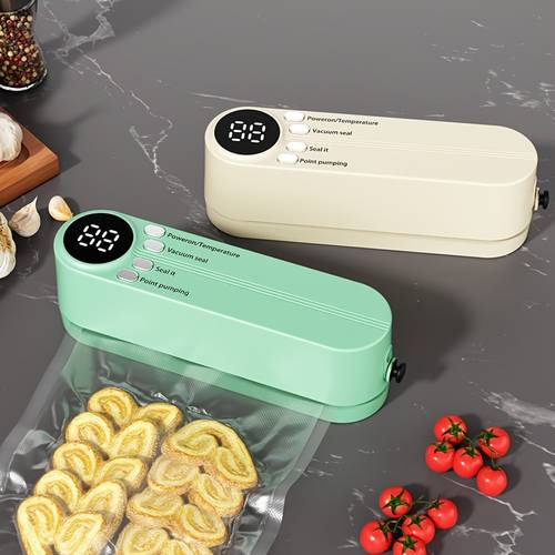 mini wireless automatic vacuum sealing machine portable usb charging rechargeable lithium battery 18650 series 1200mah for kitchen food preservation snack packaging