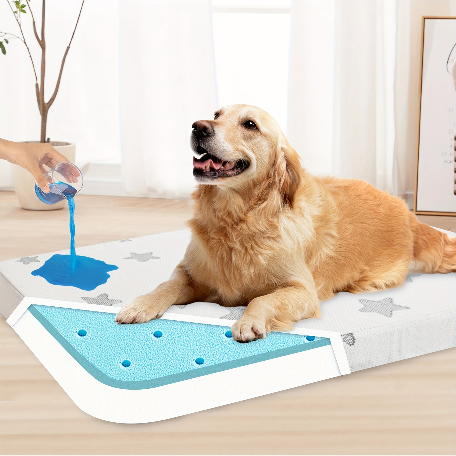TEMU Dog Bed For Large Dogs -big Dog Bed With Bamboo Removable Washable Cover & Anti-slip Bottom, Extra Large Dog Crate Bed, Deluxe Plush Pet Bed Mat