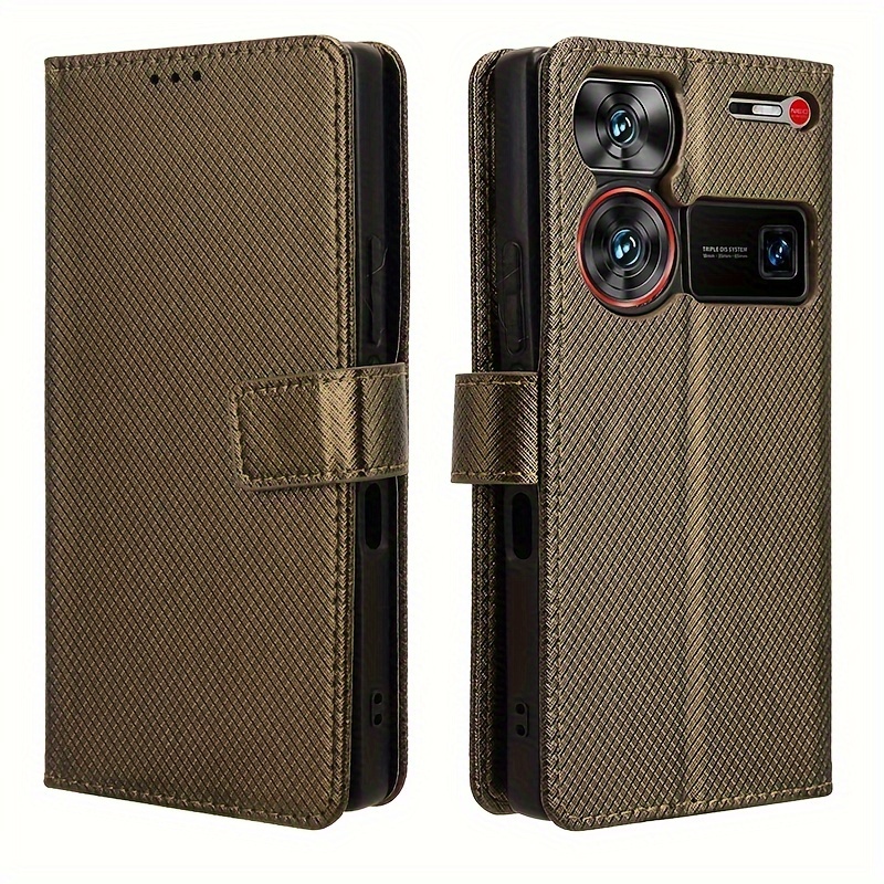 Z60ultra Phone Case Premium Faux Leather Flip Cover Temu