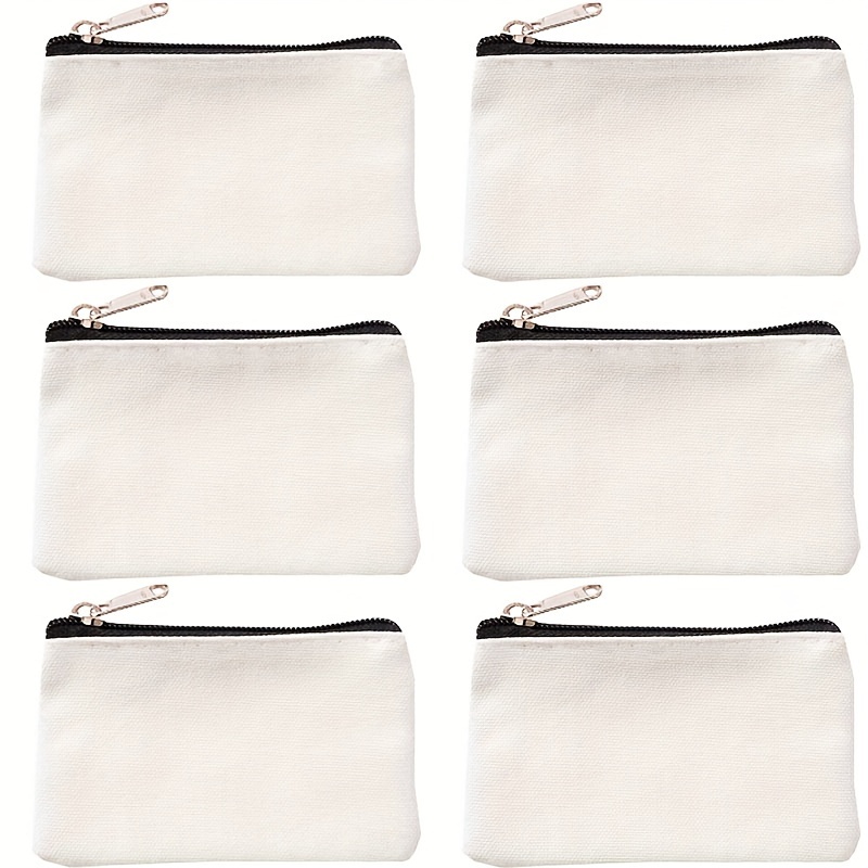 TEMU Portable Small Makeup Bag, 6pcs Set, 3.54* Inches/9*13cm, High- Cosmetic Organizer Pouch, Pack Of 6, Zipper Bags, Small Lipstick Storage Case,