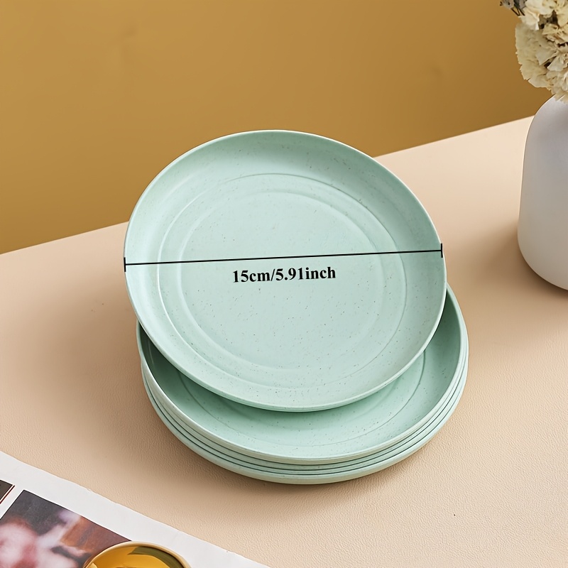 unbreakable wheat straw plates reusable dish set Temu Mauritius