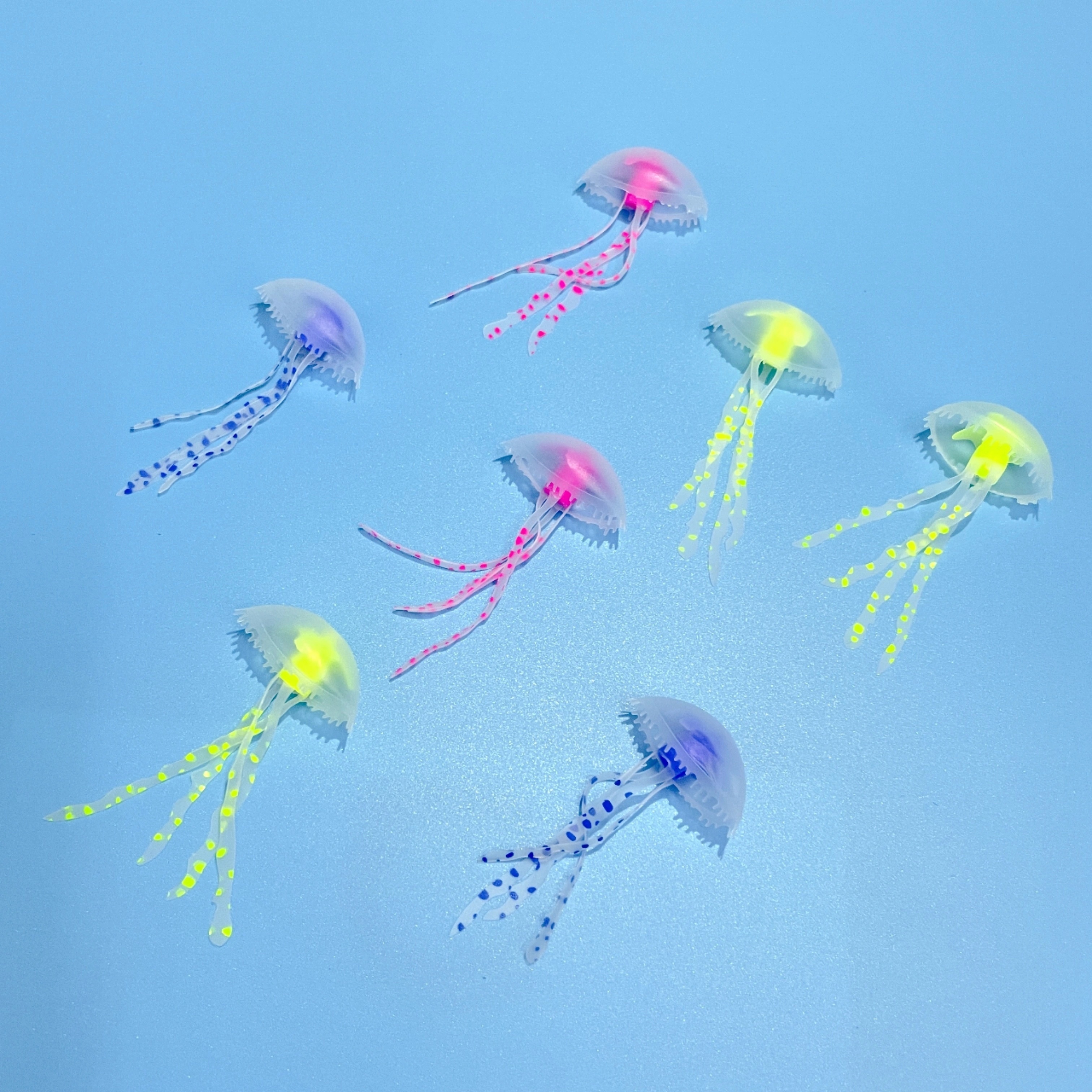 

Simulated Jellyfish Fish Landscape Decoration Glowing Jellyfish Small Internet Aquarium Ornament Silicone Jellyfish