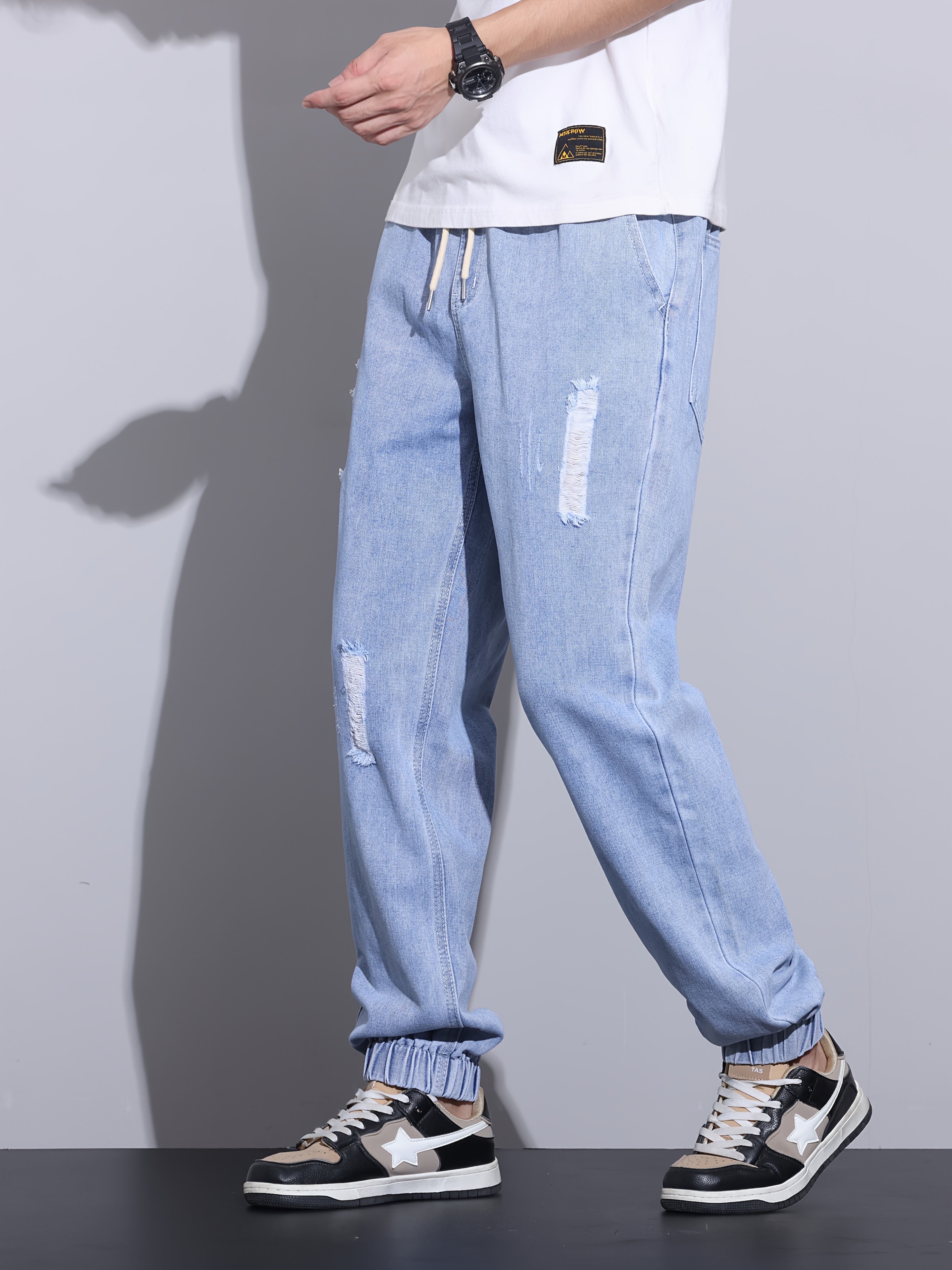 Short met hoge taille en cargozakken - BLAUW - - 18.00
