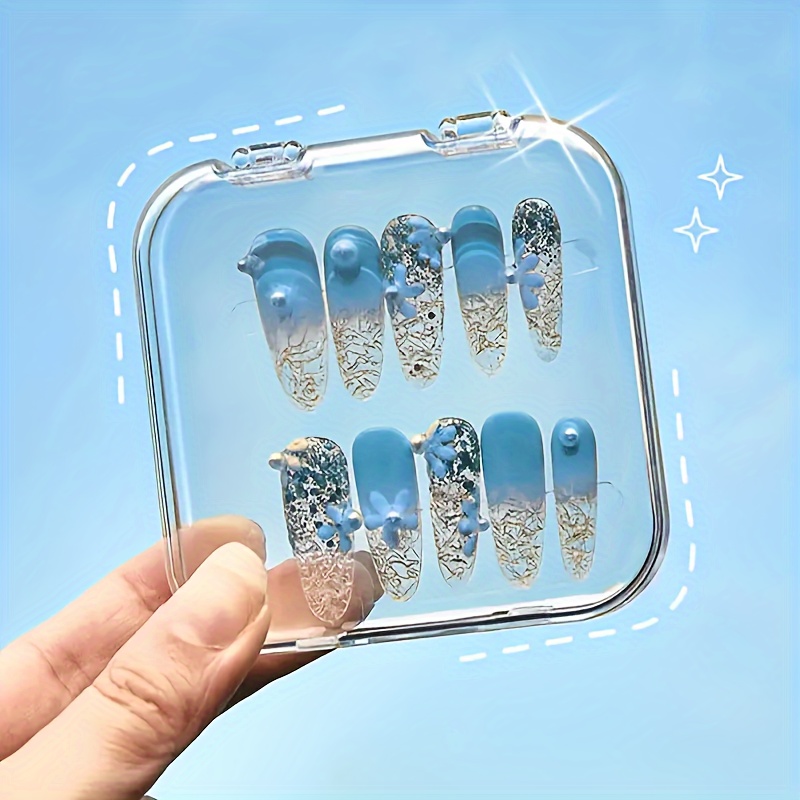 

Boîte en plastique pour ranger 24 faux ongles, boîte de rangement pour faux ongles en plastique, support pour ongles en acrylique, accessoires pour faux ongles et salon de manucure
