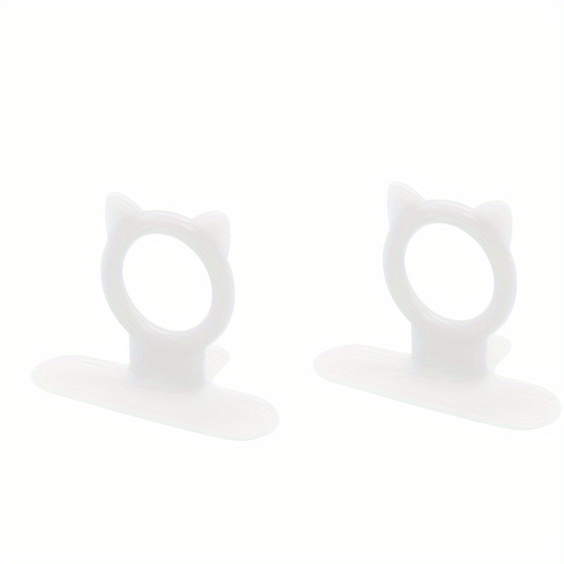 Image of 2pcs Silicone Toilet Lid Lifter With Ergonomic Handle - Hygienic Design, Durable Bathroom Accessory For Easy Lid Lifting (black, Fit), Material
