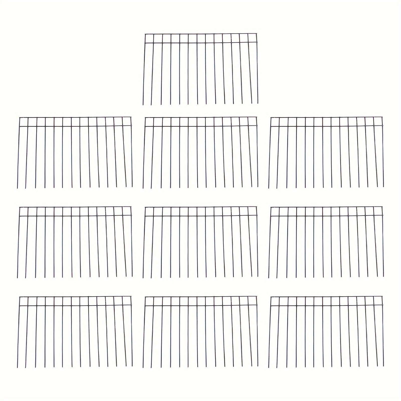 

10pcs Garden Animal Barrier Fences, Reusable & Rustproof Alloy Steel, Design For Effective, 24x15in - Ideal For Dogs & Rabbits,