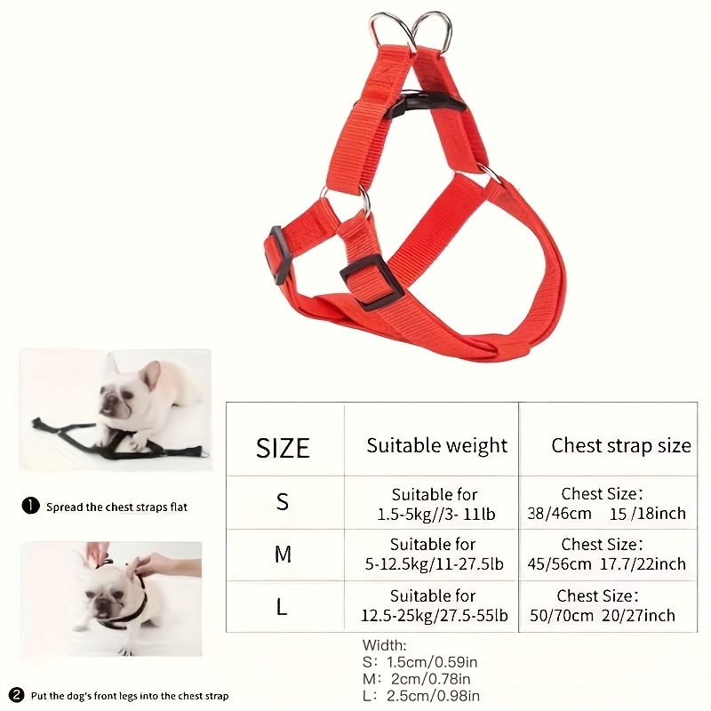 TEMU Dog Harness Made Of Durable Nylon Is Suitable For Small To Large Breeds, Without Battery