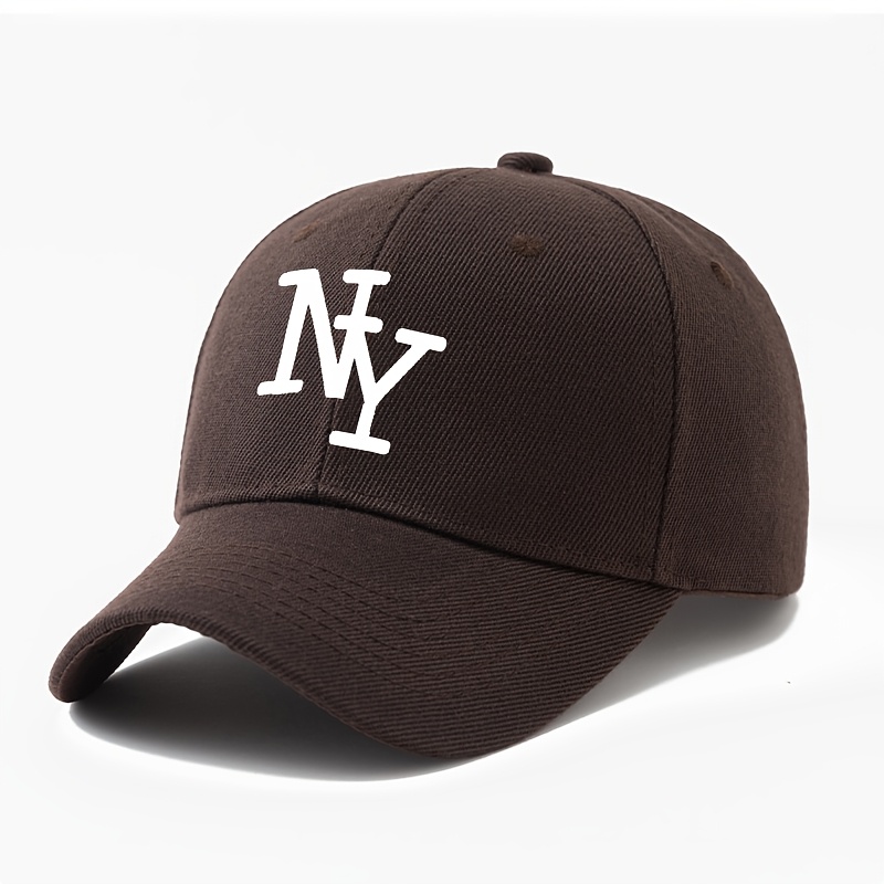 TEMU A Unisex Fashionable And Versatile Printed Classic Ny Letter Baseball Cap, Lightweight Outdoor Baseball Cap, Trucker Baseball Cap, Suitable For