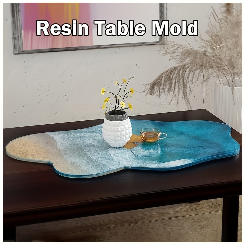 1 Pièce Moule De Table En Résine Surdimensionné, Moules Ronds En Résine époxy En Silicone De 14 Pouces Pour Table De Rivière, DIY, Planche à Découper, Décoration De Bureau | SHEIN