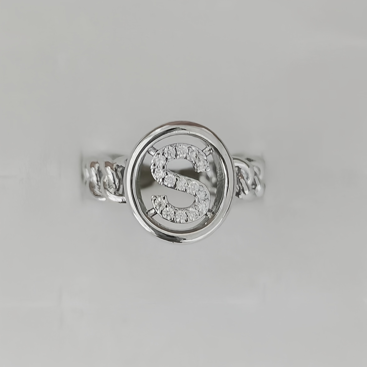Chain Letter Set with Zirconium Ring for Women