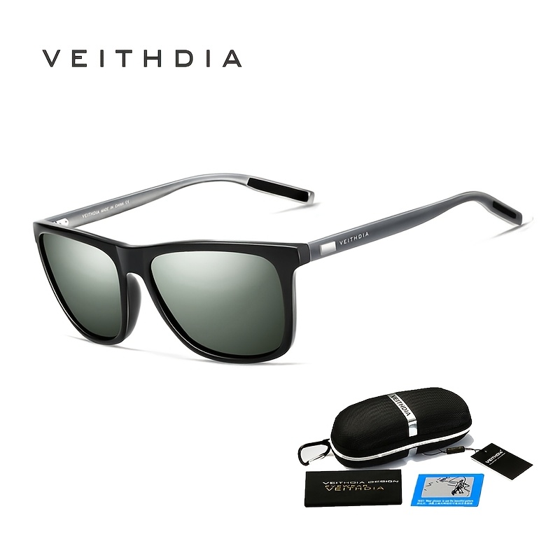 Unisex Aluminum Magnesium Square Polarized UV Resistant Sunglasses