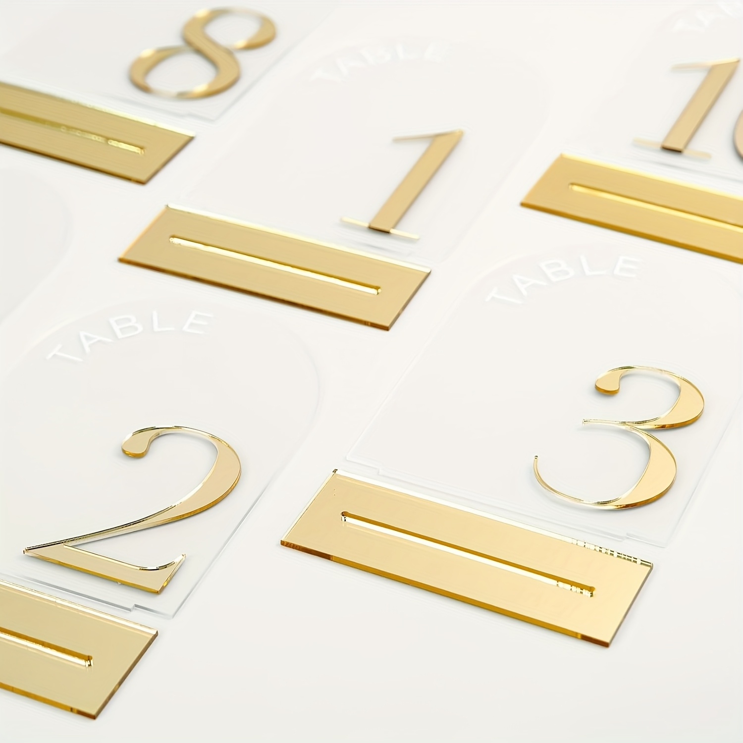 30 Pcs Gold Glitter Wedding Table Numbers 1-30 – Wooden Standing Signs With Round Base | For Banquets, Parties