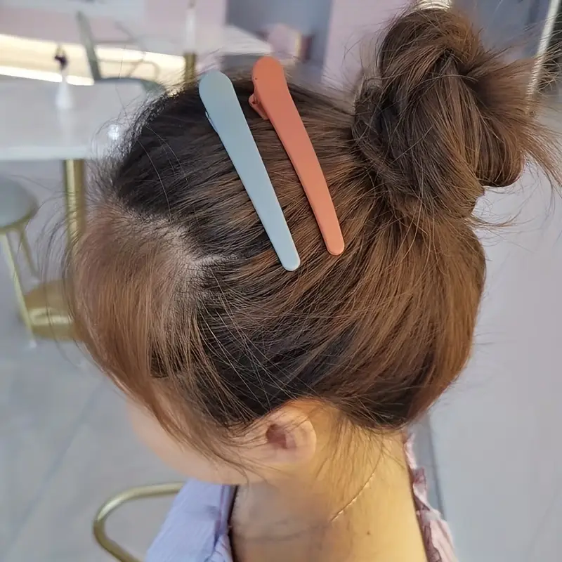 7 piece set basic hair clips for women plastic matte duckbill hairpins sweet and casual hair accessories tools photo props ideal gift Product details 2