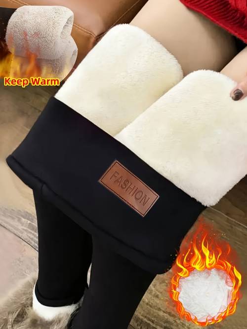 womens high waisted thermal leggings soft and stretchy solid color pants for autumn and winter comfortable and thick suitable for casual wear winter outfits well layering pants