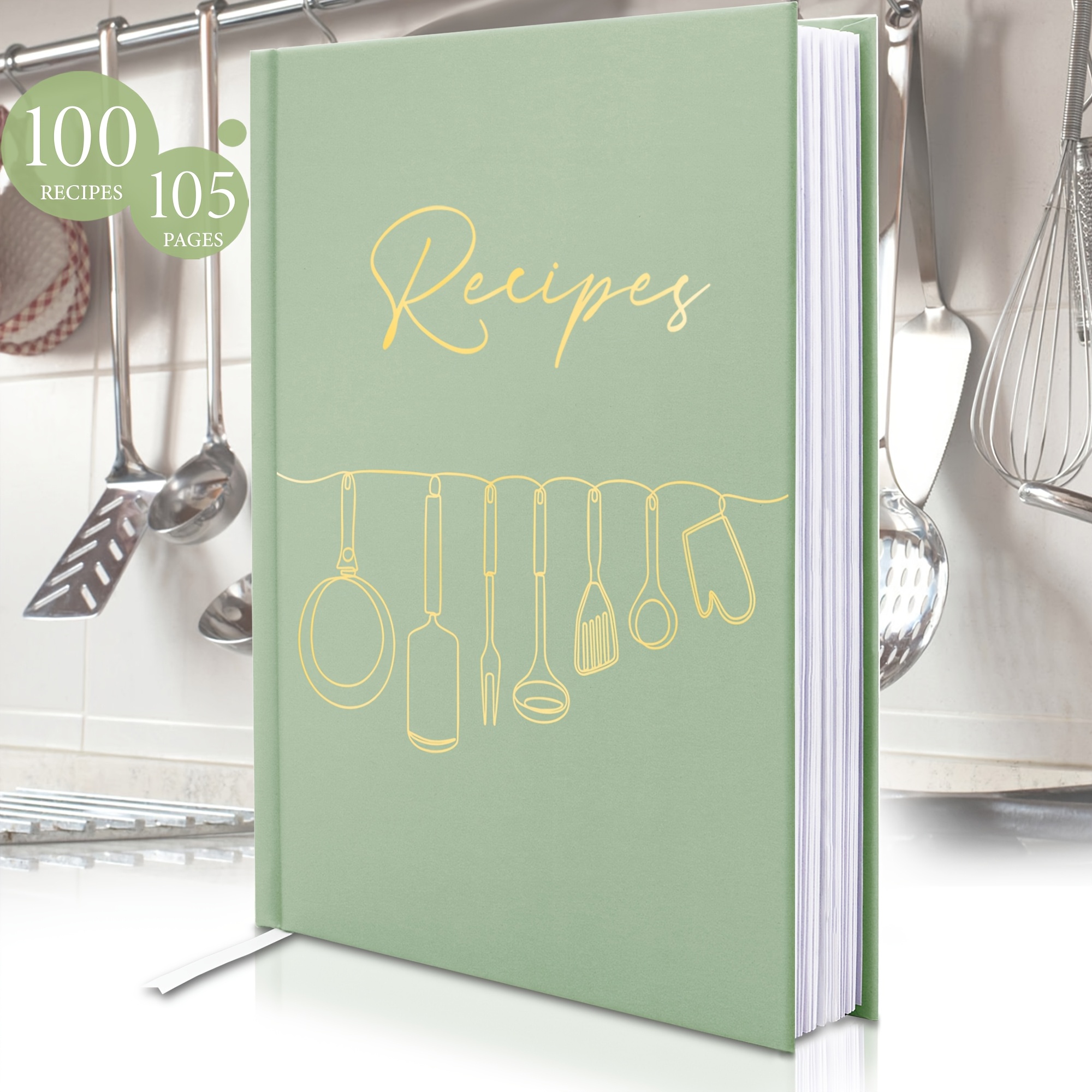 

Blank Recipe Journal: Recipes - Hardcover Kitchen Notebook With