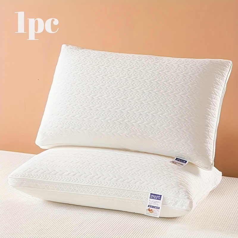 Comfortable Neck Support Pillow, Fluffy High Pillow, Cover, Adult , With Detachable Zipper Polyester Cover, Suitable For Sleeping , On The Side Or Back