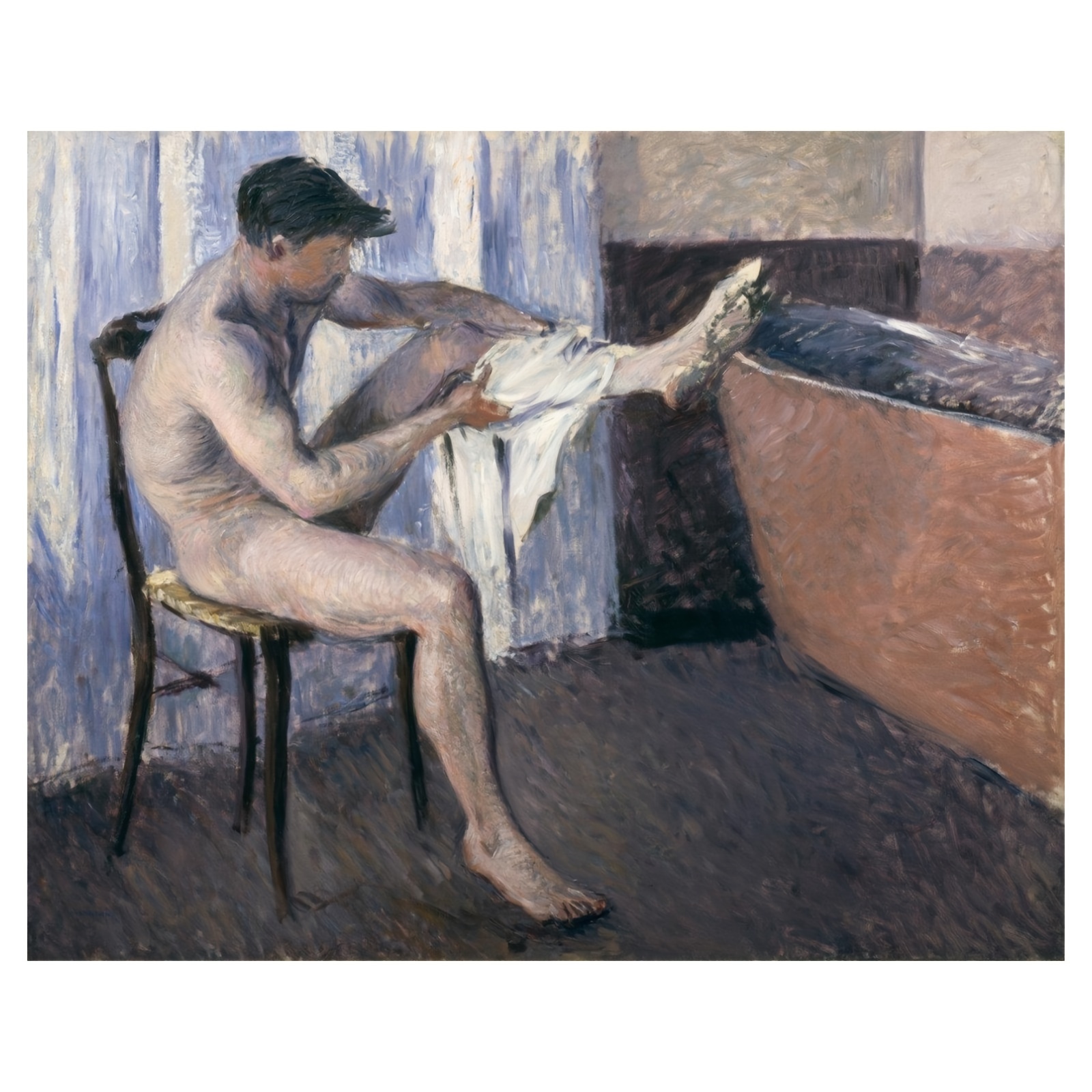 

Caillebotte's 'for Man Drying His Leg' - Canvas Art Print, Home Decor Wall Hanging, Room Decor