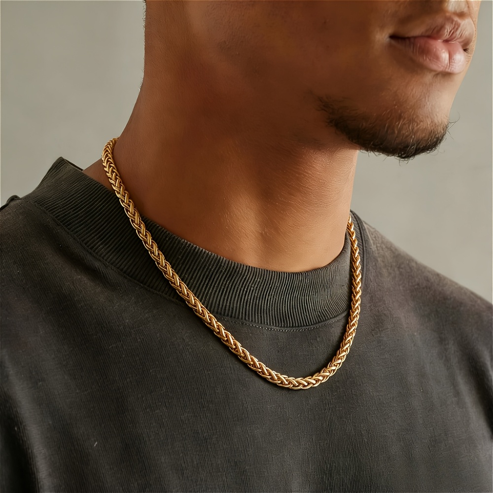 Avant-Garde Unisex Stainless Steel 5mm Keel Chain Necklace