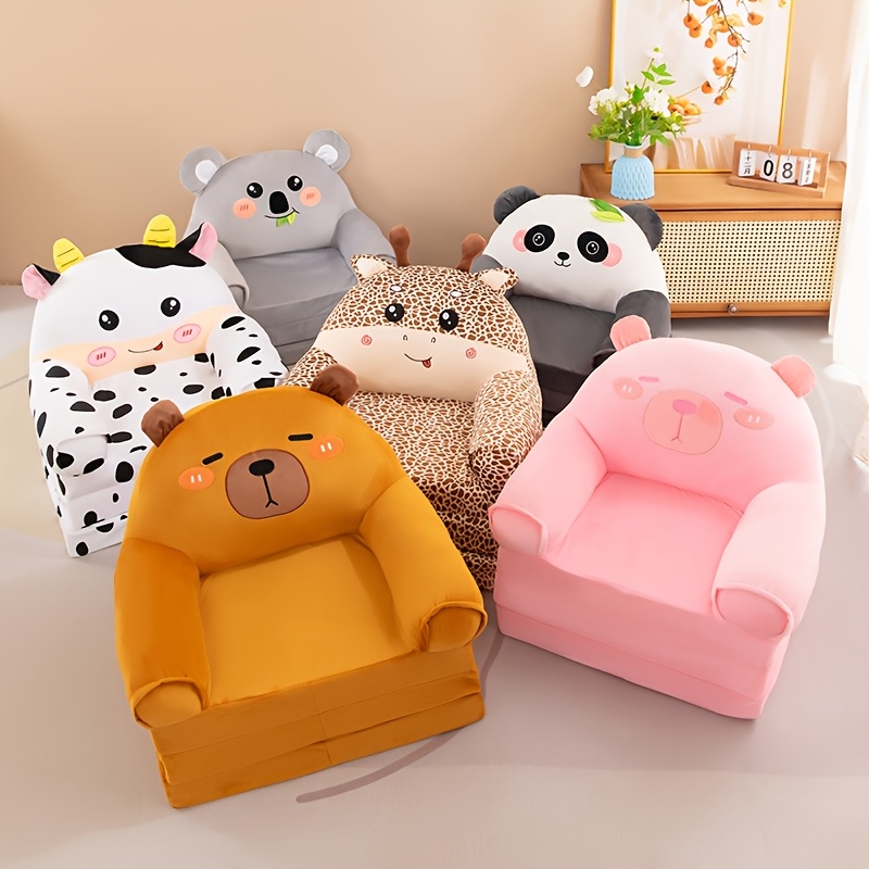 Foldable Sofa Three-Fold Comfortable Sofa Stool A Very Cute Design Removable & Washable Perfect for Living Room & Bedroom Use Halloween And Christmas Gifts
