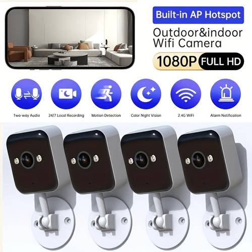item picture 1080p wifi security camera 2 4g wireless wifi monitor two way and sound detection flashing alarms electronic fences usb power supply ipx6 wall and table installation home surveillance cameras