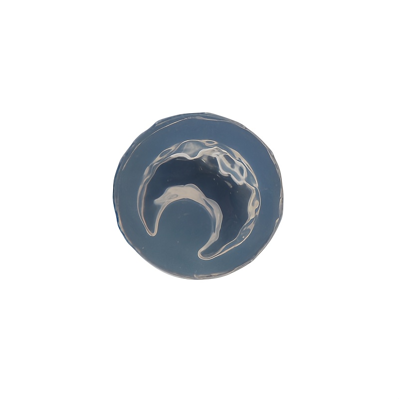 TEMU Water Ripple Crescent Epoxy Pendant Mold, Wave Moon High- Silicone Casting Tool For Handmade 3d Resin Jewelry