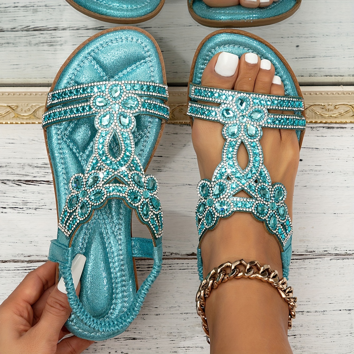 Cute turquoise sandals online