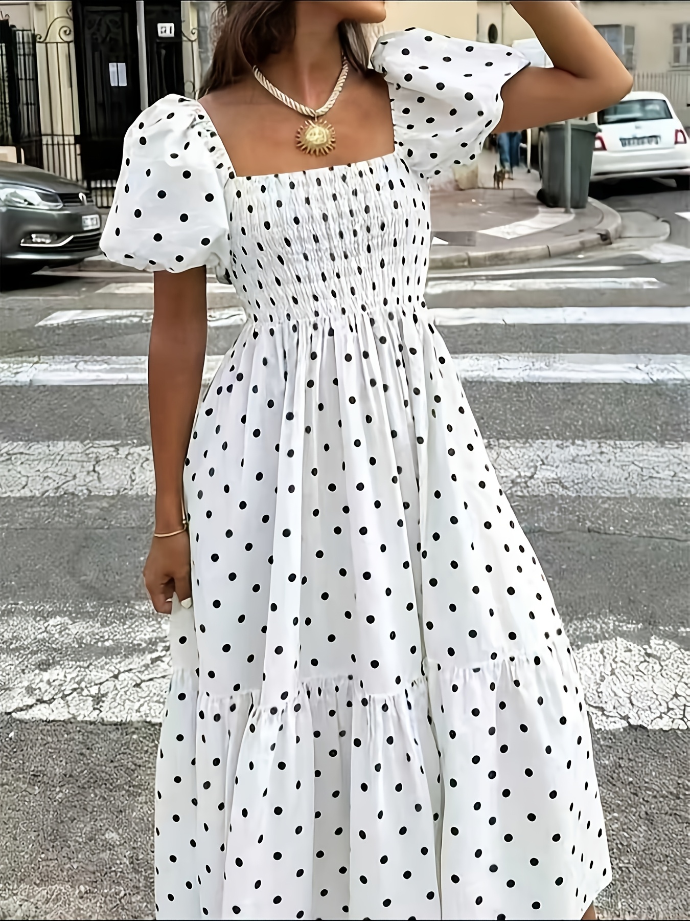 layered short dress Women's Not Even Trying White Cotton Layered Bodice Mini Dress | Size: S main image 1