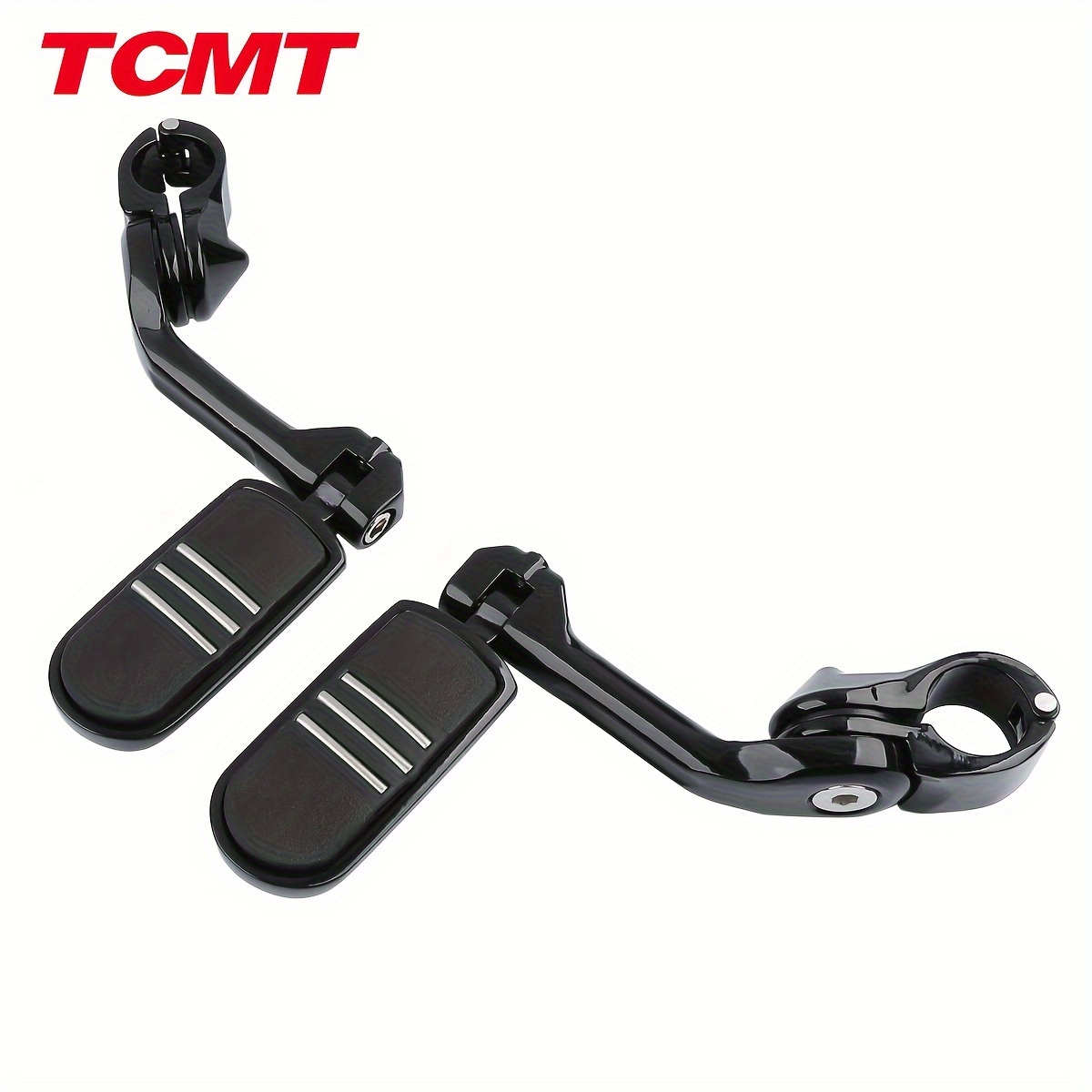 TEMU Tcmt 1.25" 1-1/4" 32mm Long Angled Highway Foot Pegs For Touring Street Glide