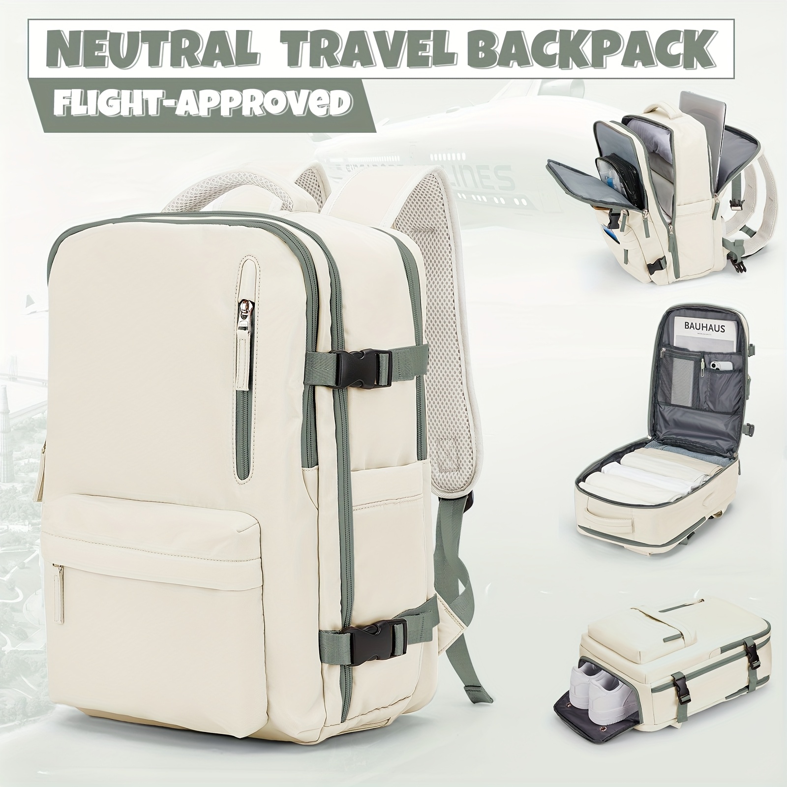 

A Travel Backpack That Can Hold .6-inch Laptop, Suitable For Business Trips And Outdoor Activities, Approved For Carry-on During Flights, For Men And Women.