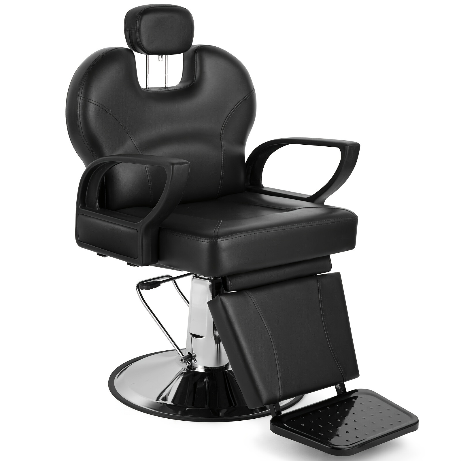 TEMU Barber Chair Reclining Heavy Duty Hydraulic Salon Shampoo Chair With Footrest And Headrest, 360 Degree Swivel Hair Chair, Spa Beauty Equipment For Hair Stylist, Barbershop For Valentines Gifts