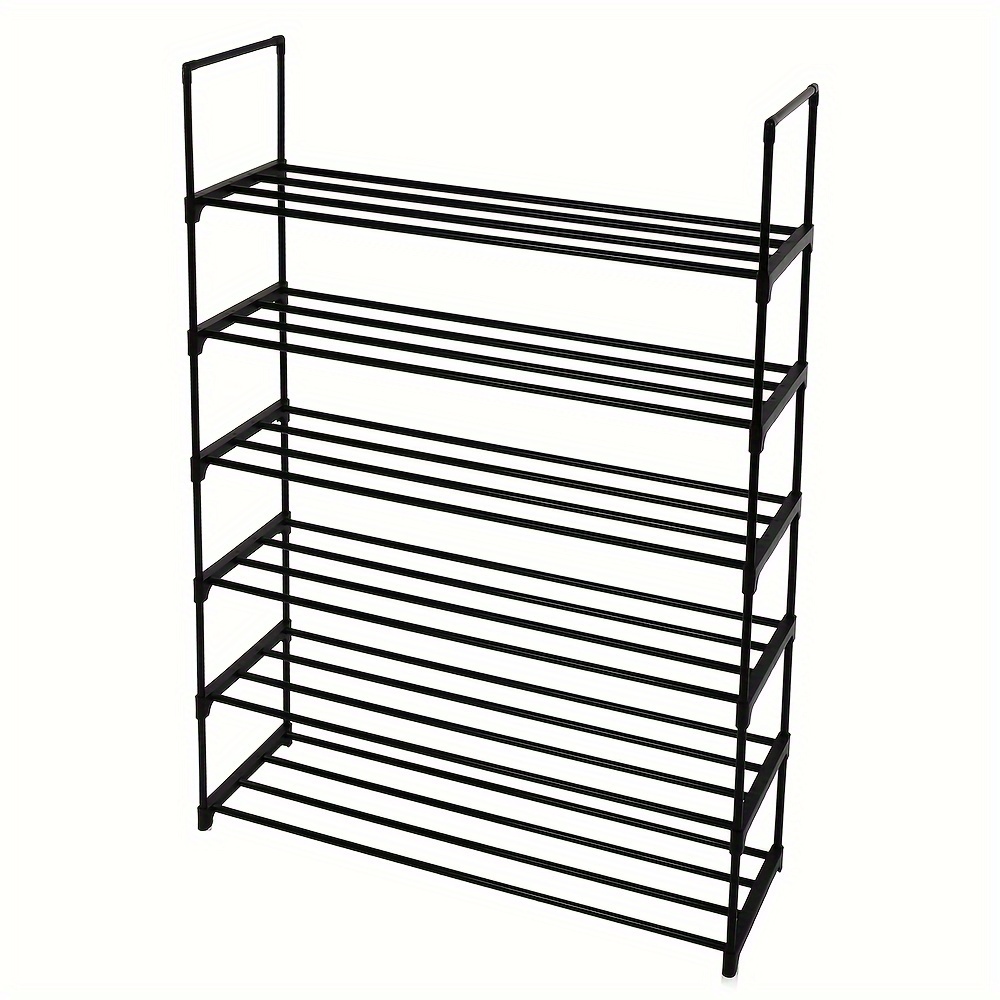 

13-tube One-layer Four-tube 6-layer Shoe Rack Black