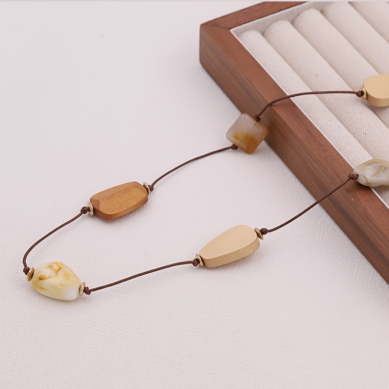 Boho Geometric Vintage Ethnic Style Beaded Necklace