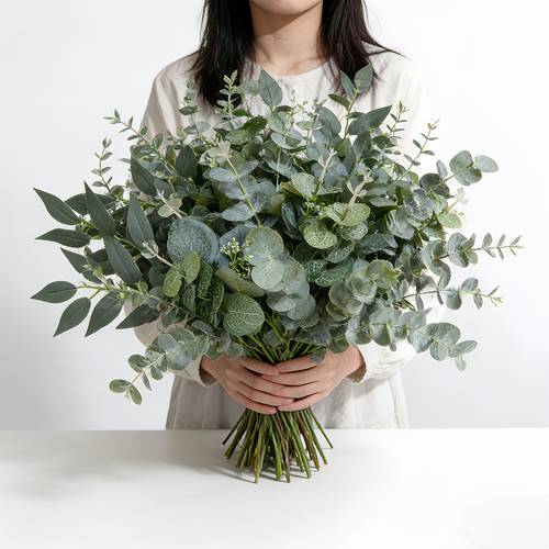 24pcs set of 4 types of mixed artificial eucalyptus leaf branches suitable for indoor and outdoor placement for wedding decorations party centerpieces floral arrangements themed parties birthdays ideal for diy flower