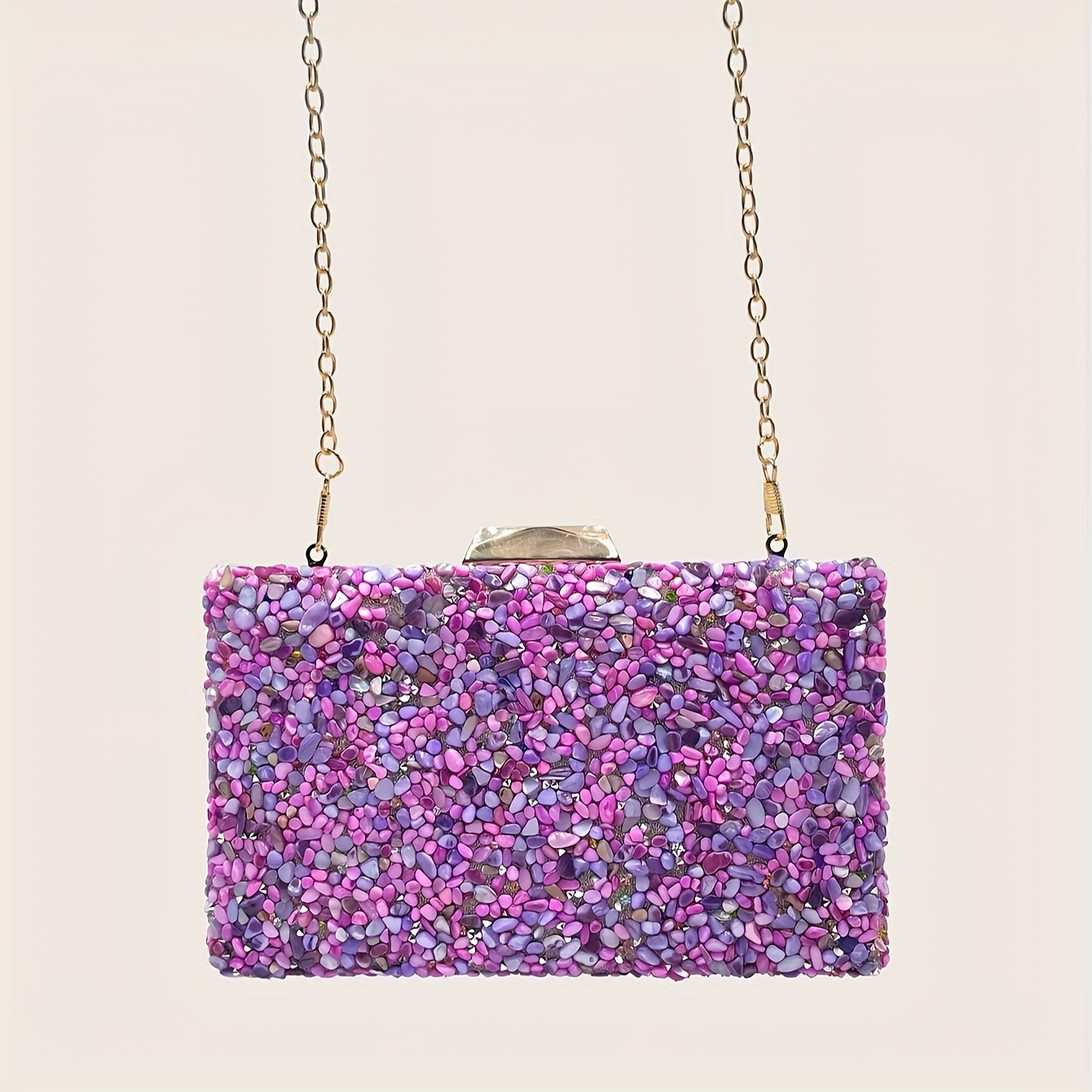 purple evening bag detachable strap Temu Portugal